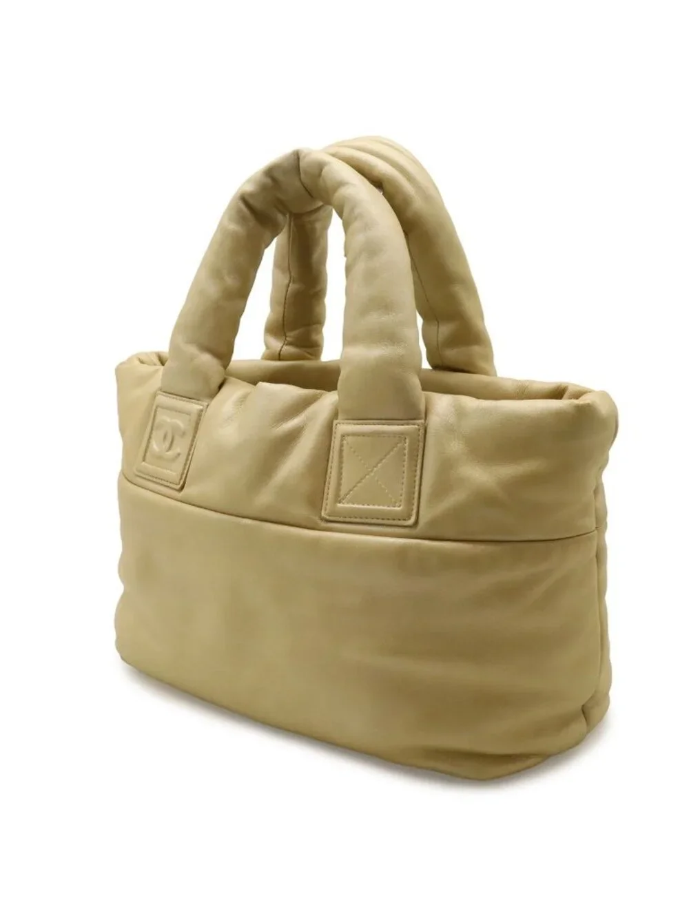 Chanel Coco Cocoon Small Tote Nylon Leather Gold